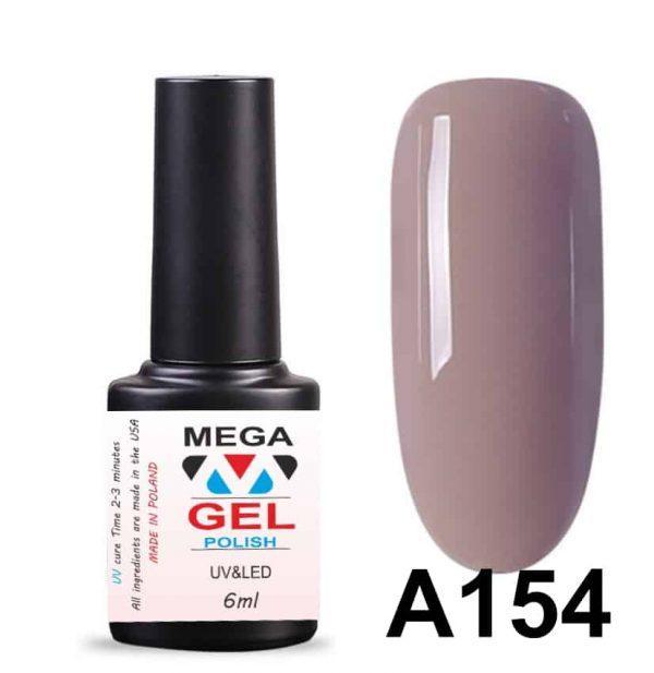 Гель лак 6 мл Пурпурно-серый Mega Gel A154 купить стартовый набор для маникюра