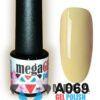 Mega Gel 5 ml светло-желтый New Formula A069Этот гель-лак идеально подойдет для создания нежных и легких дизайнов, которые подчеркнут естественную красоту Ваших ногтей.