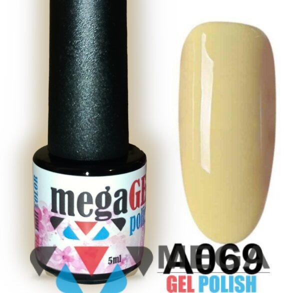 Mega Gel 5 ml светло-желтый New Formula A069Этот гель-лак идеально подойдет для создания нежных и легких дизайнов, которые подчеркнут естественную красоту Ваших ногтей.