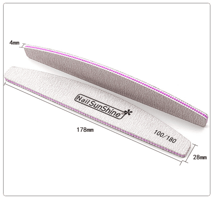 Пилочка для ногтей "полумесяц" shining sun 100/180