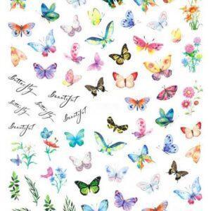 Наклейки на Ногти Бабочки Цветы  - отличный способ украсить свои ногти. Маникюр с Бабочками Цветами - идеи на короткие и длинные ногти фото видео пошагово.   Как рисовать Бабочек в Цветах на ногтях