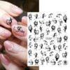 Наклейки на Ногти Силуэт Лица Маникюр с Силуэтом Лица девушки - идеи на короткие и длинные ногти фото видео пошагово