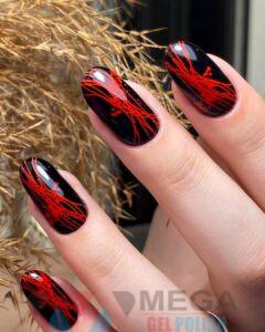 Красно-черные ногти