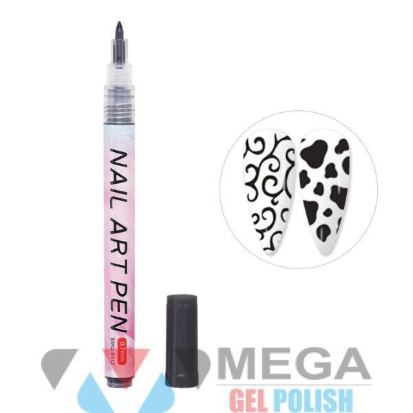 Маркер для маникюра Nail Art Pen 07 mm Черный Акрил